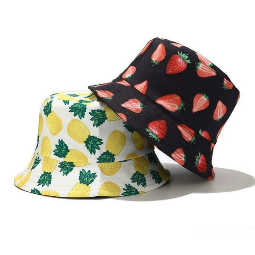 Fruit Cherry Bucket Hats for Girls Women Summer Sun Hat