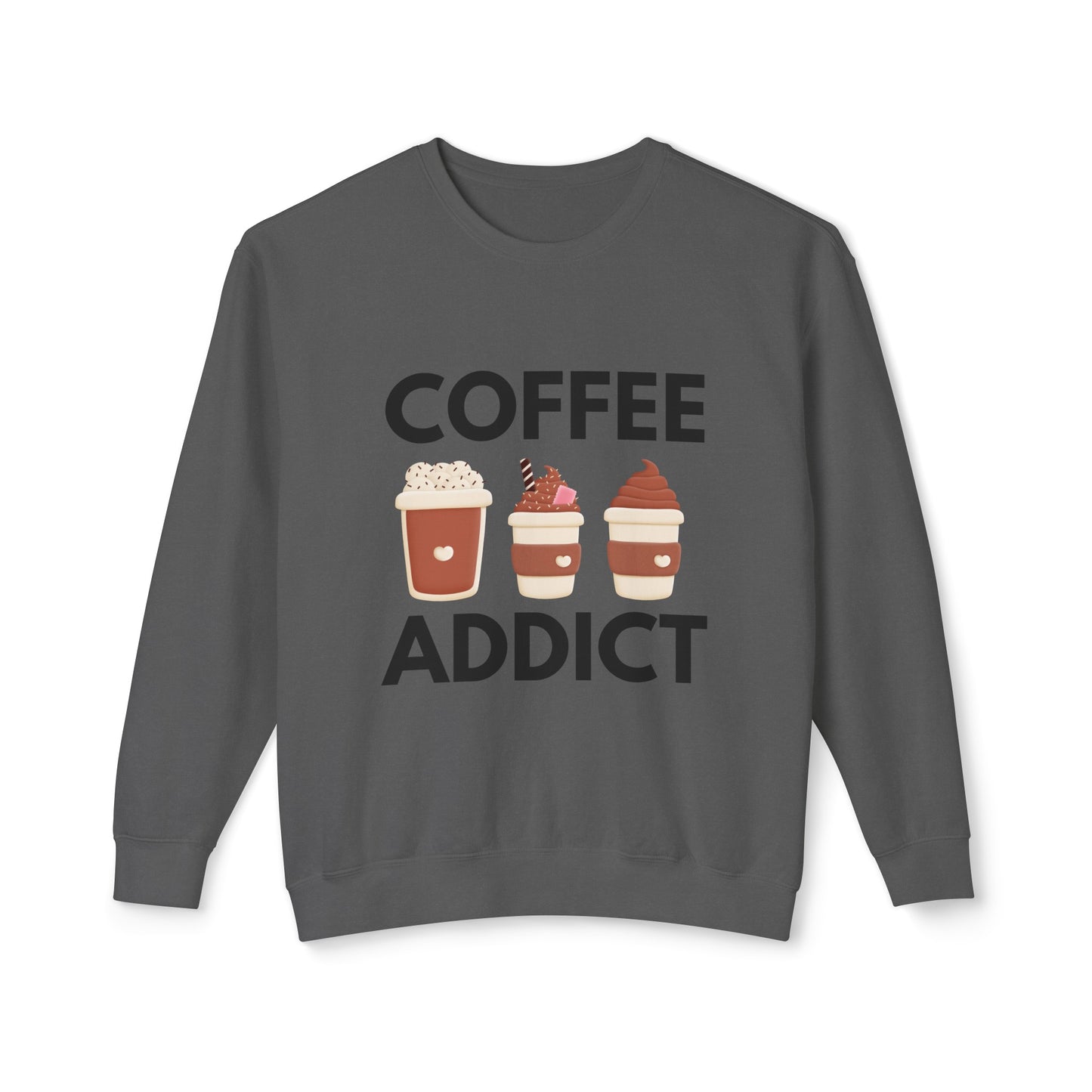 Coffee Addict! Lightweight Crewneck Sweatshirt
