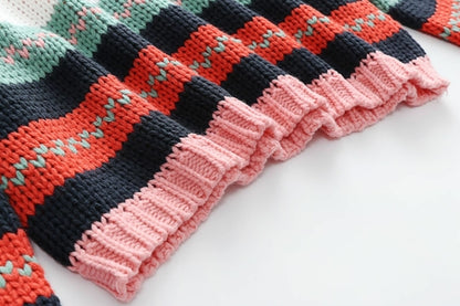 Striped Knitted Vinatge Loose Sweater Jumper
