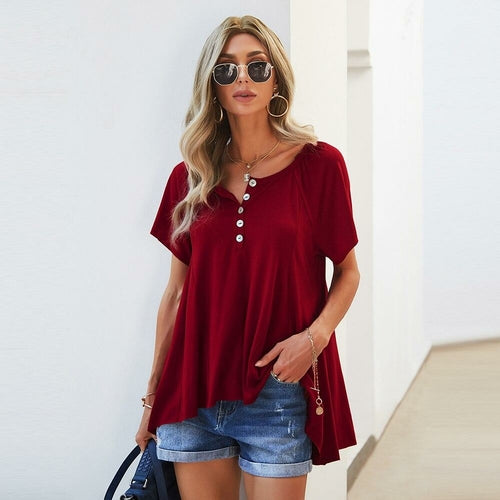 Smooth Summer Tops Loose T-shirts Soft