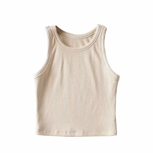Sleeveless Solid Color Tank Top