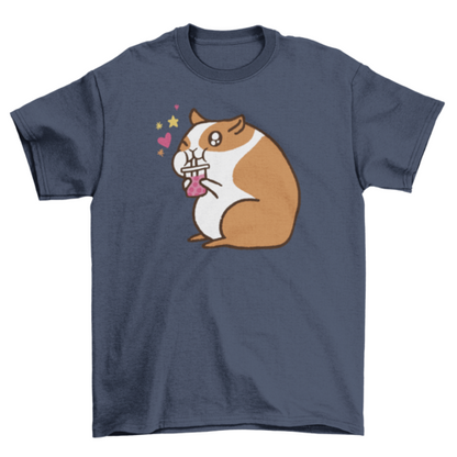 Cute bubble tea hamster t-shirt