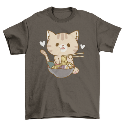Ramen cat cute t-shirt