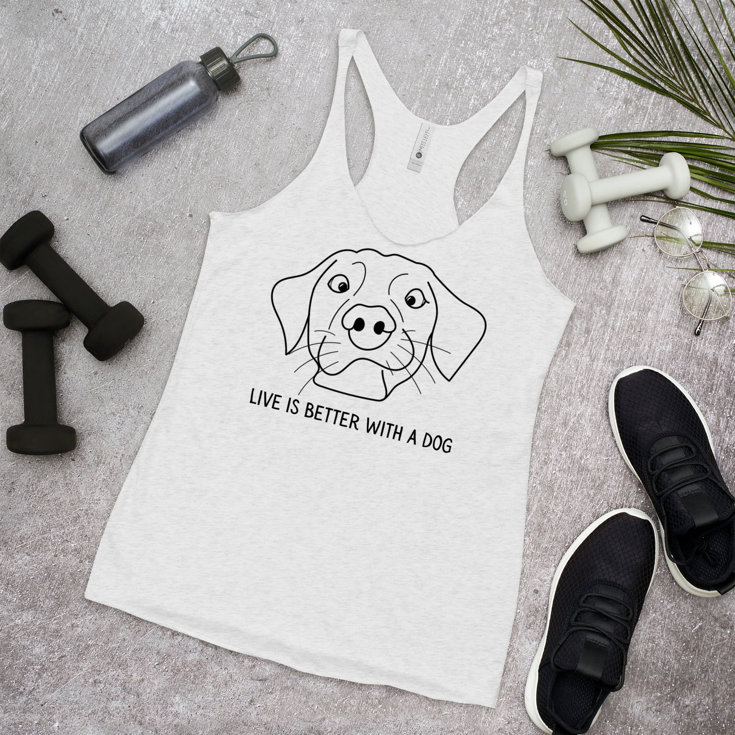 Life is better with dogs! Women's Racerback Tank