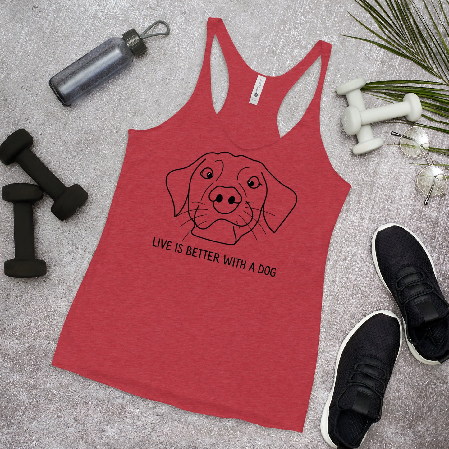 Life is better with dogs! Women's Racerback Tank